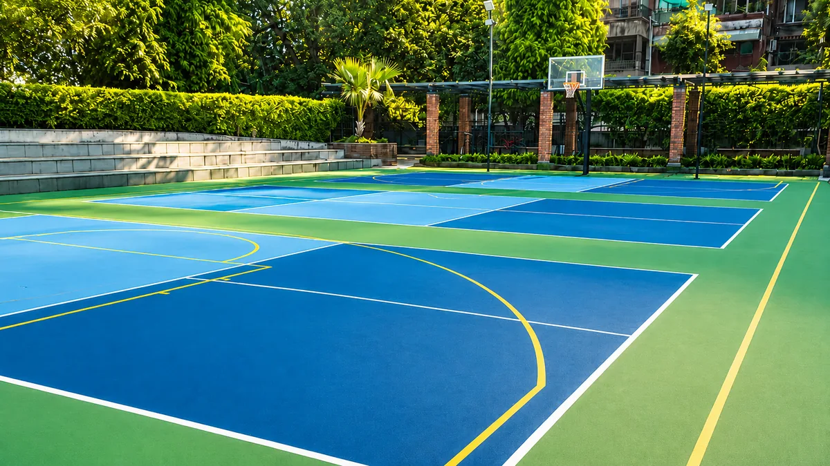 Baseline basketball court at PlayAll NGF School